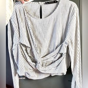 Zara striped long sleeve top